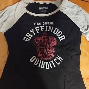 Warner Bros. Harry Potter Gryffindor Quidditch Top - Black and Gray